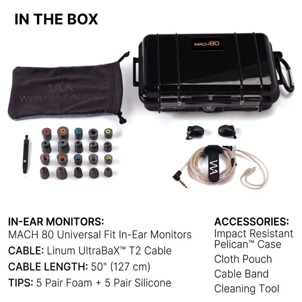 Westone MACH 80 accessories